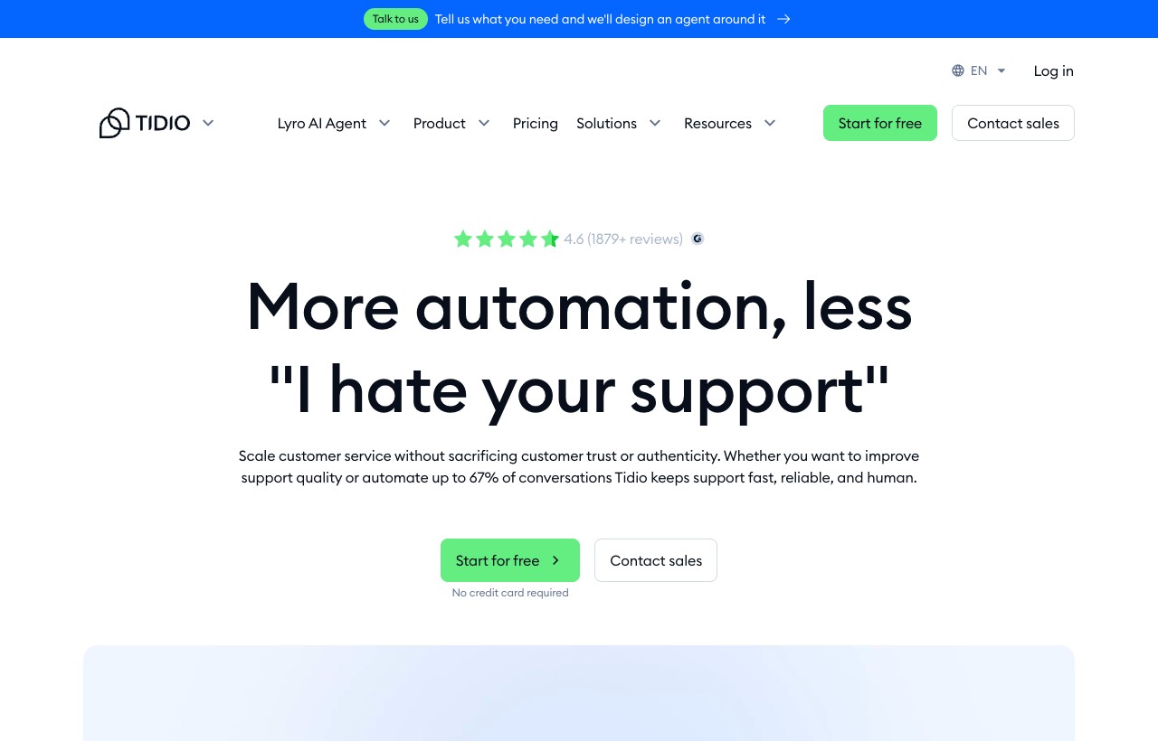 Tidio product interface