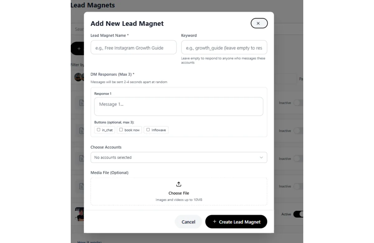 Keyword filtering on a DM automation trigger