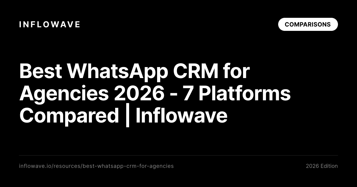 Best WhatsApp CRM for Agencies 2026 - 7 Platforms Compared | Inflowave