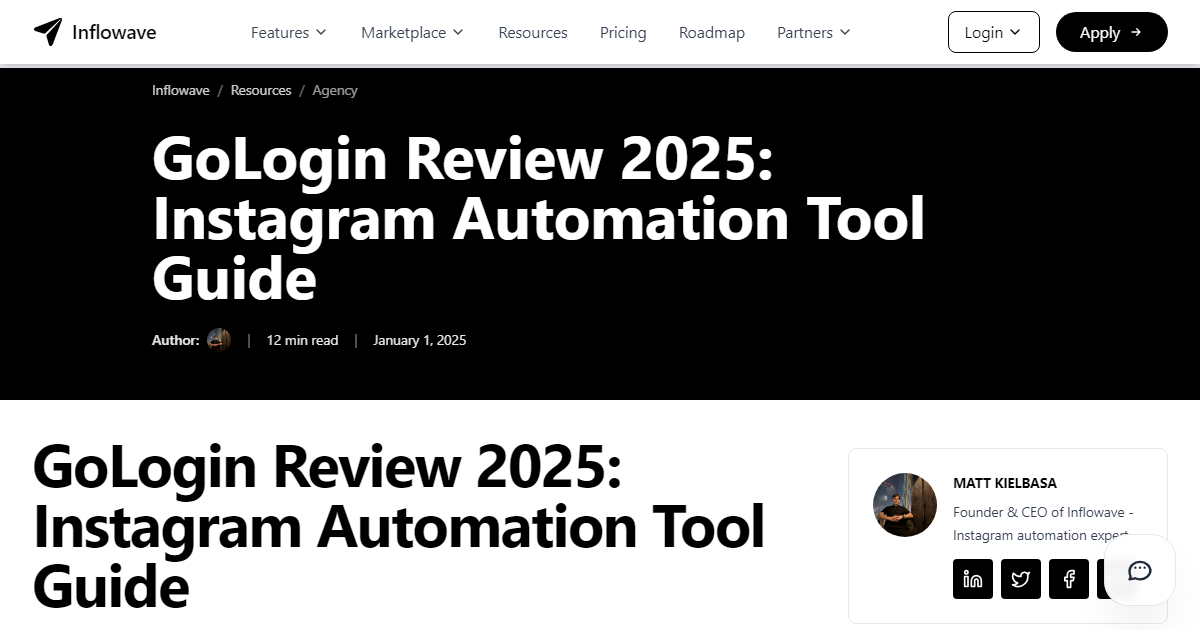 GoLogin Review 2025: Instagram Automation Tool Guide