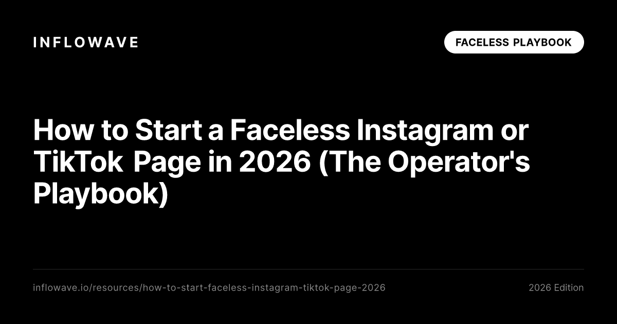 How to Start a Faceless Instagram or TikTok Page in 2026 (The Operator's Playbook)