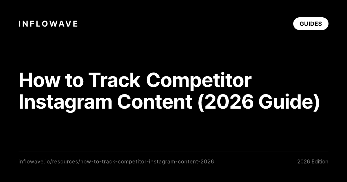 How to Track Competitor Instagram Content (2026 Guide)