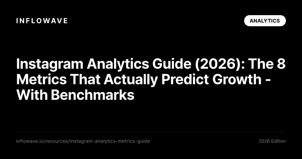 Instagram Analytics Guide (2026): The 8 Metrics That Actually Predict Growth - With Benchmarks