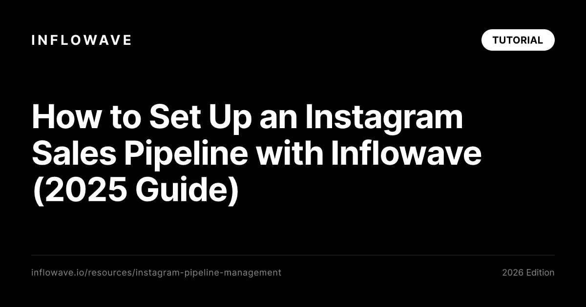 How to Set Up an Instagram Sales Pipeline with Inflowave (2025 Guide)