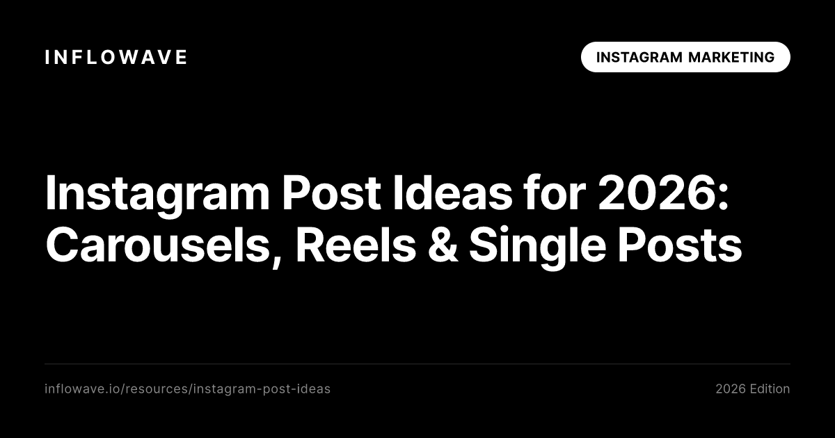 Instagram Post Ideas for 2026: Carousels, Reels & Single Posts