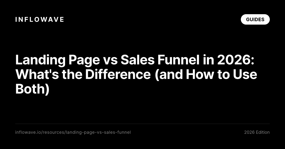Landing Page vs Sales Funnel in 2026: What's the Difference (and How to Use Both)