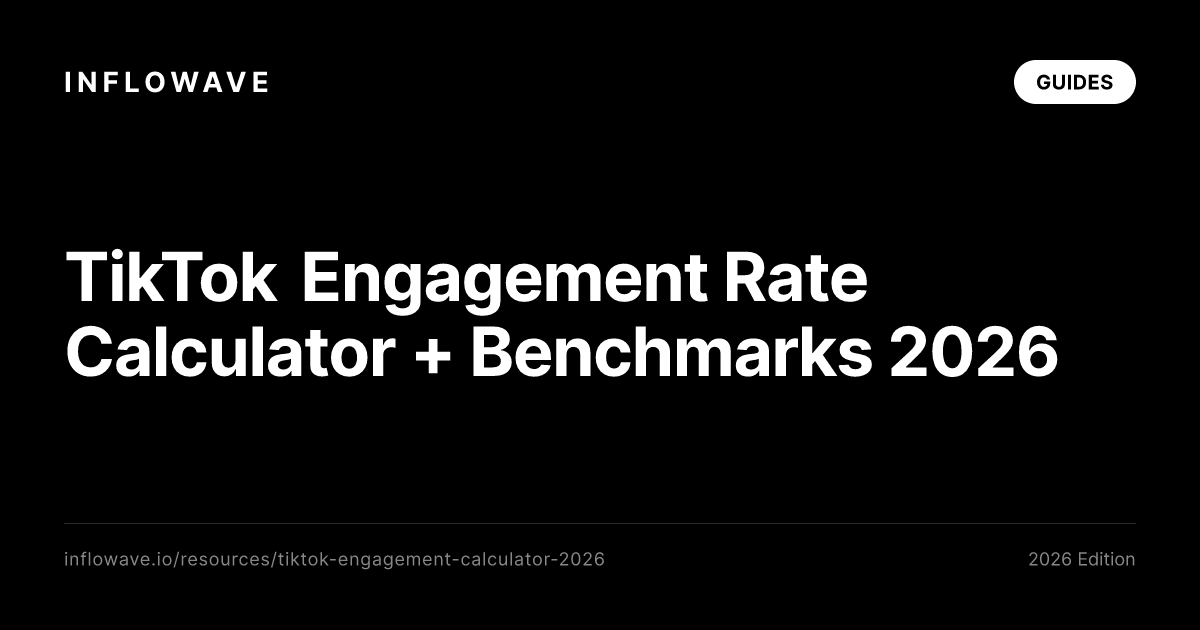 TikTok Engagement Rate Calculator + Benchmarks 2026