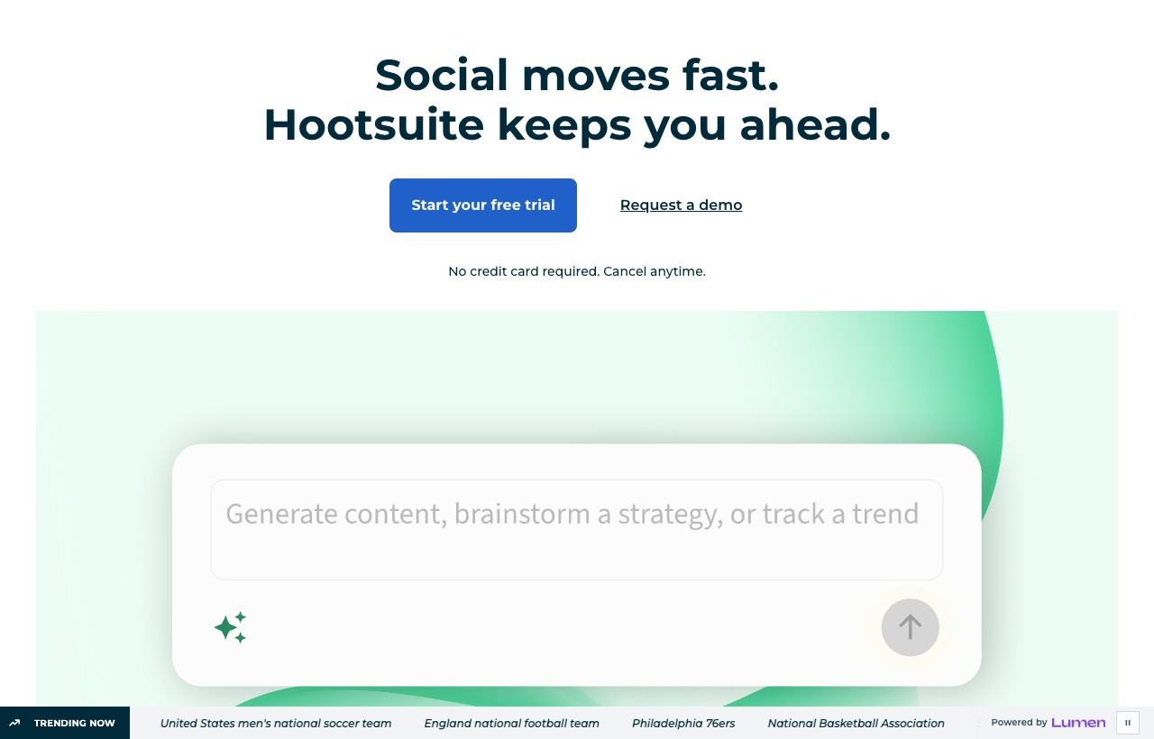Hootsuite product interface