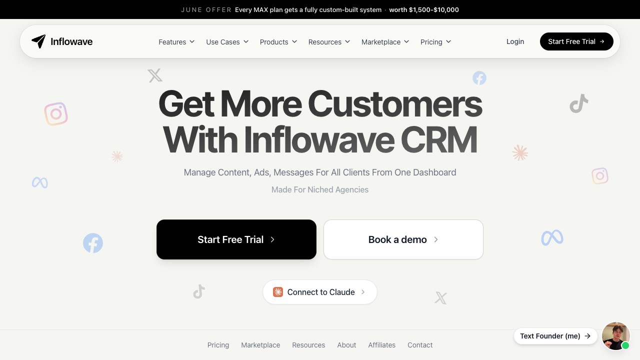 Inflowave product interface