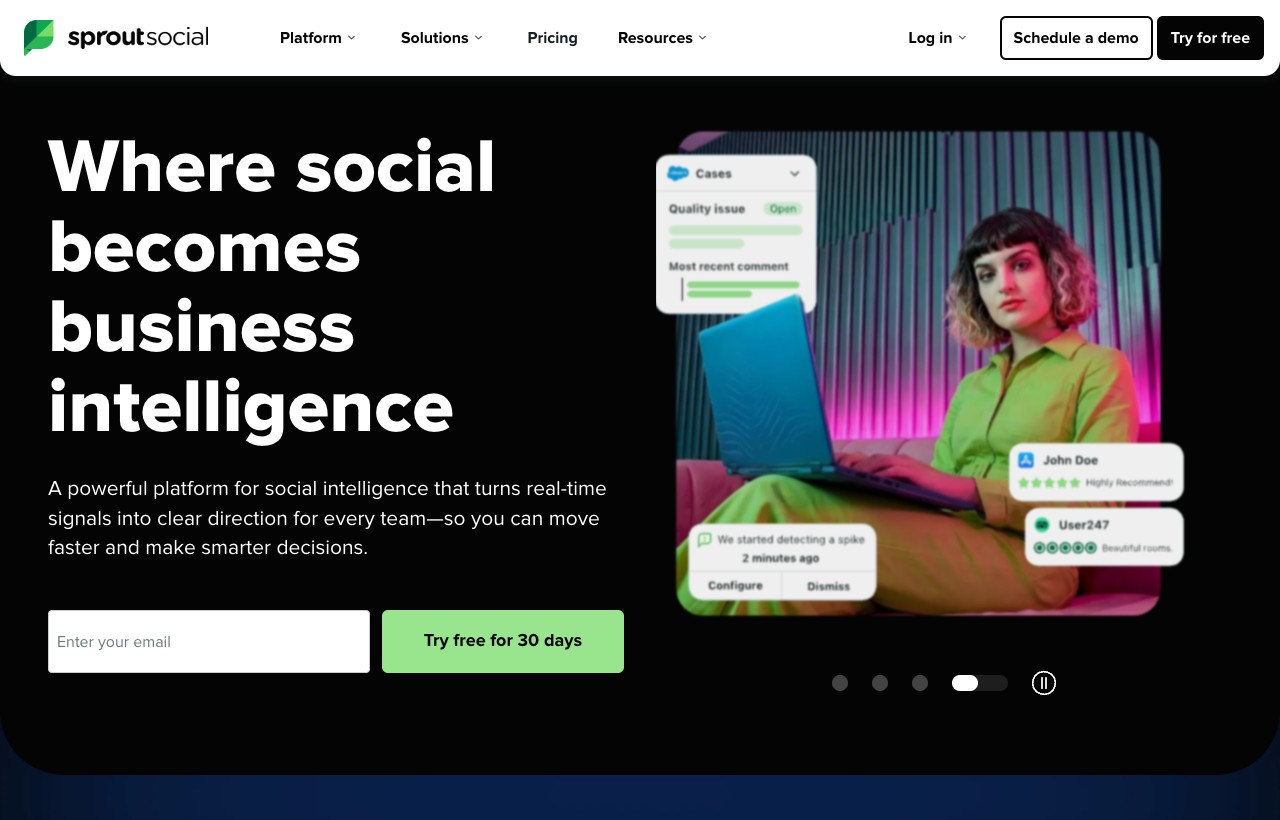 Sprout Social product interface