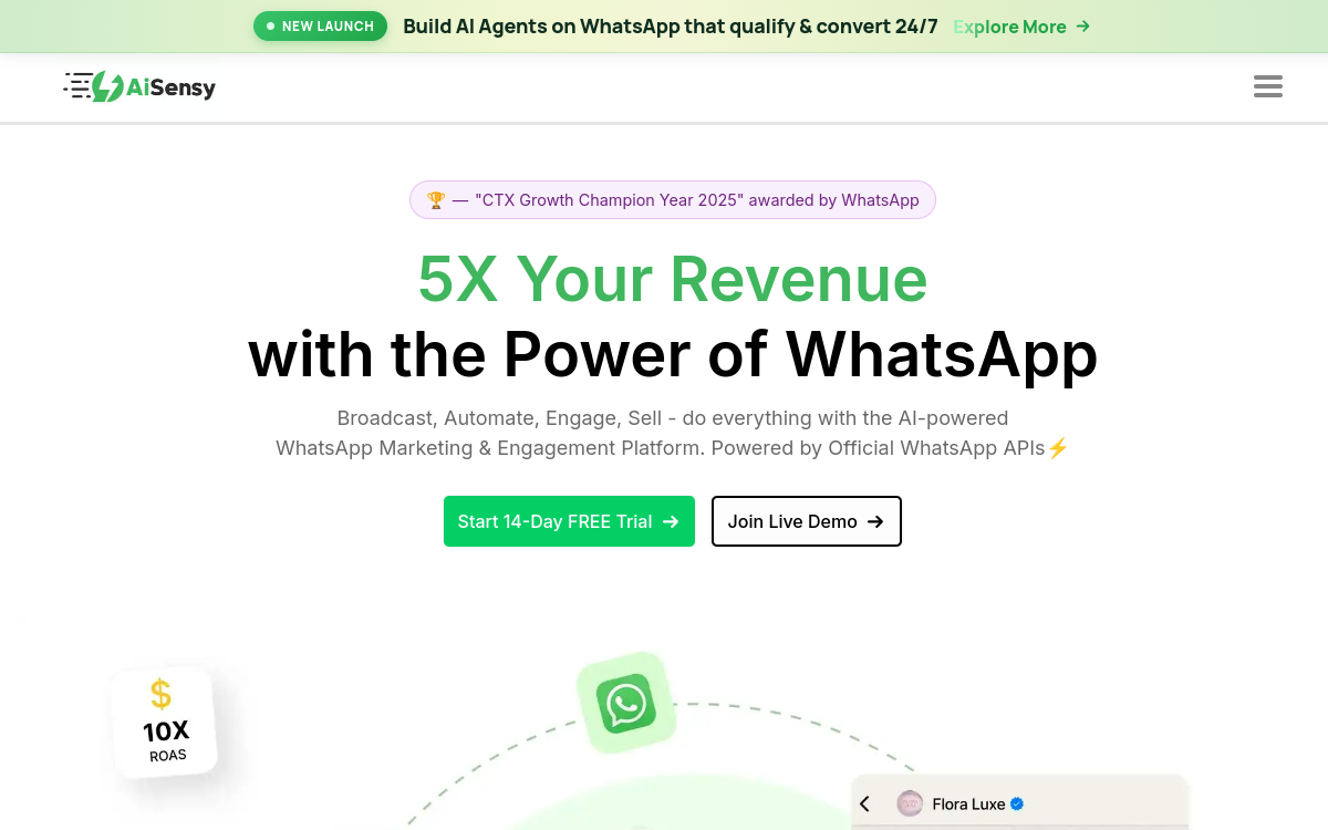 AiSensy product interface