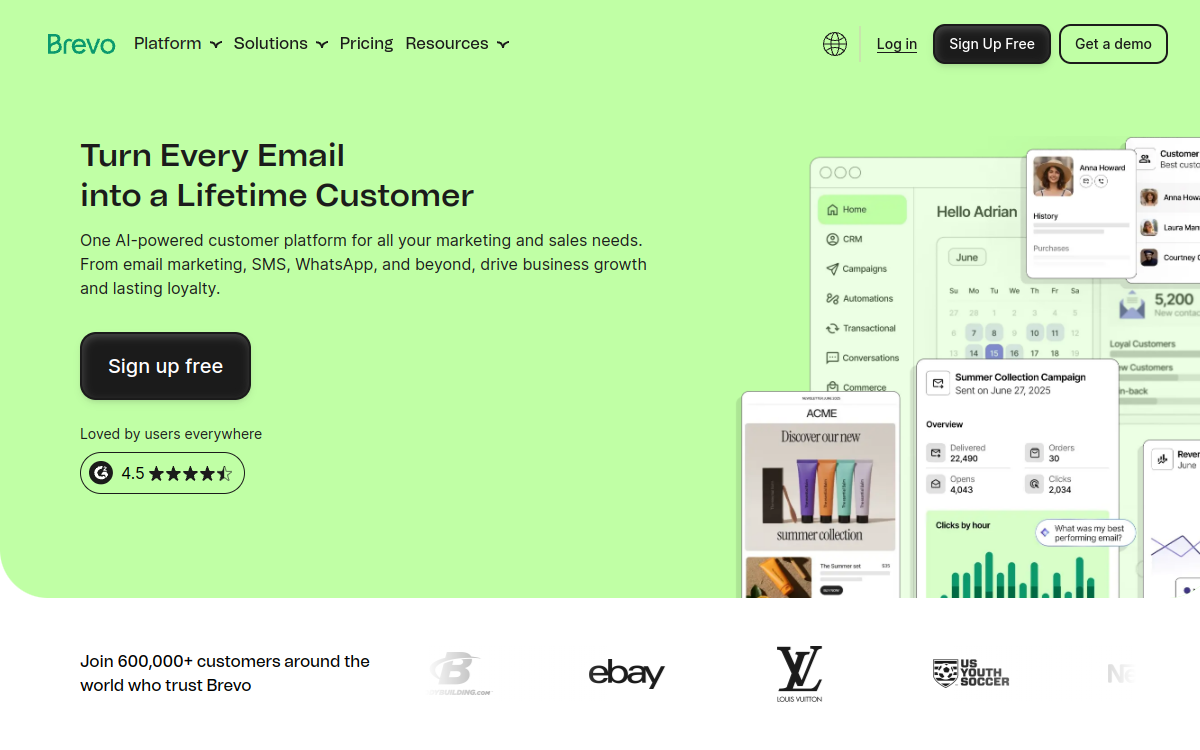 Brevo product interface