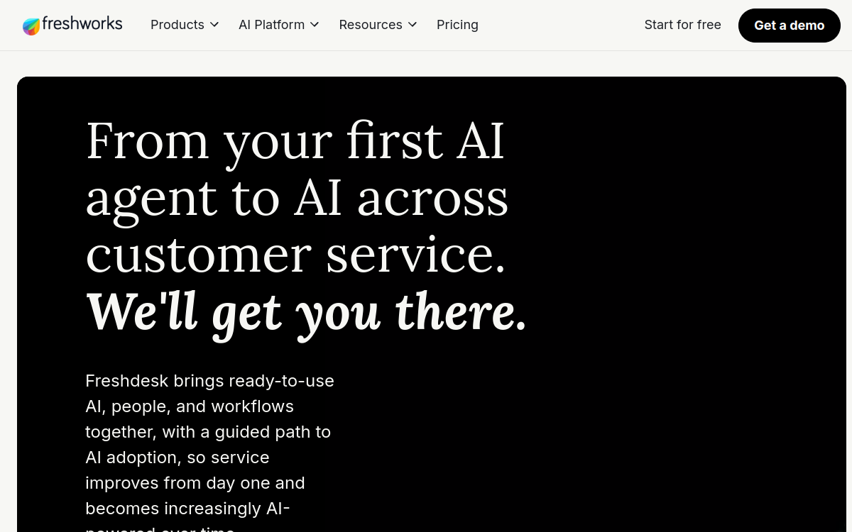 Freshdesk product interface