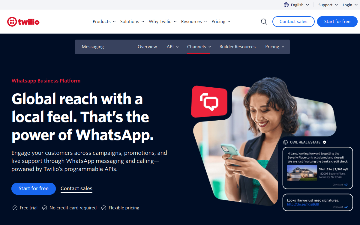 Twilio product interface