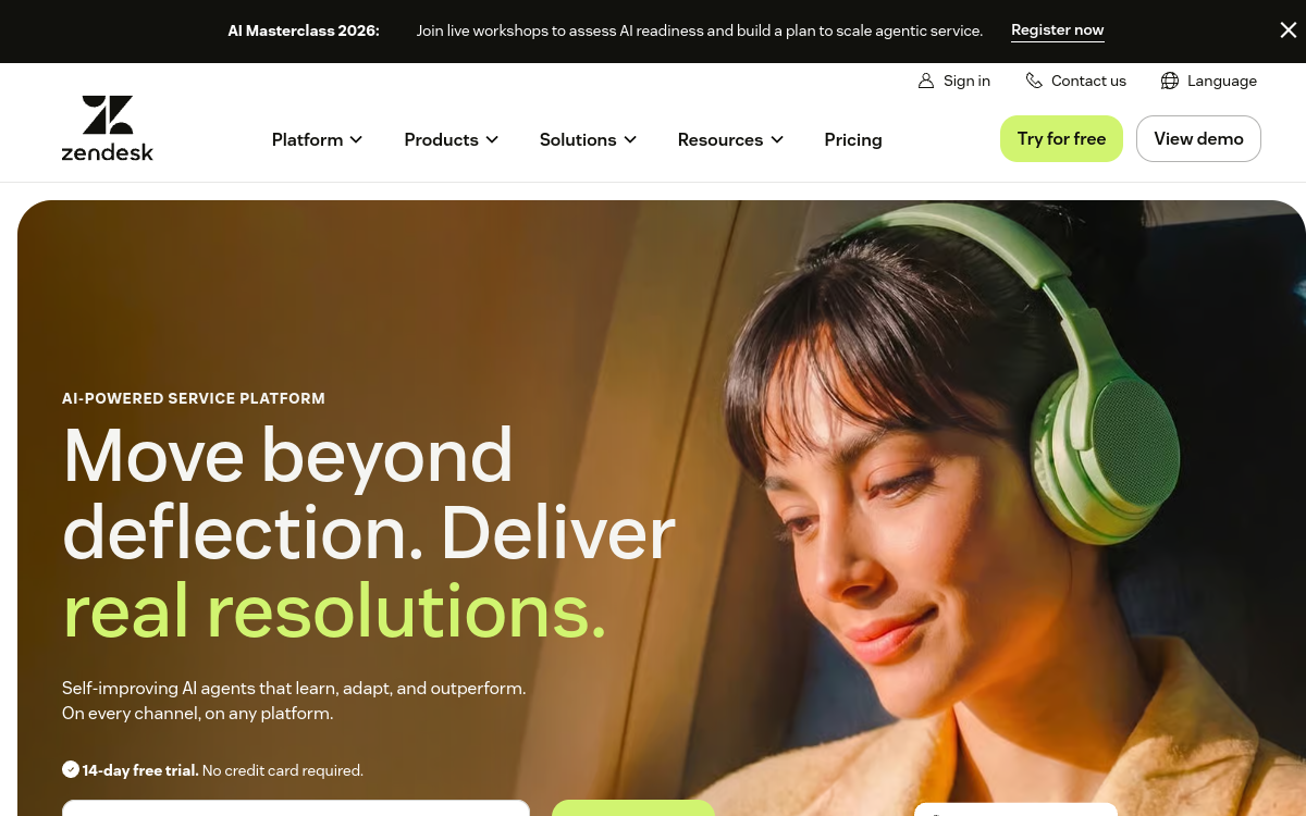 Zendesk product interface